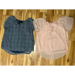 Boutique Pink Blue Leopard Print Chiffon Short Sleeve Top Bundle XL NWOT thumbnail 4