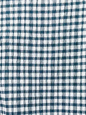 Madewell Mineral Blue Gingham Cropped Button Front Top Medium Stretch Plaid Y2K thumbnail 7