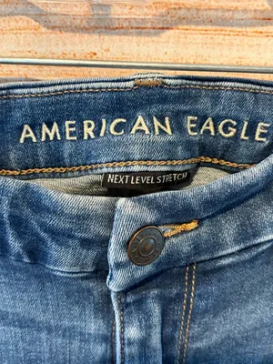 American Eagle Outfitters Women's Medium Blue High-Rise Skinny Jeans thumbnail 3
