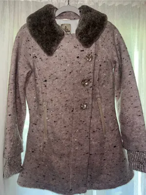 prAna Lisina Wool Blend peacoat in Oatmeal Rose Sz Small thumbnail 2