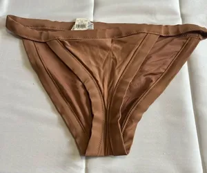 NWT Aerie High Waisted Bikini Bottoms Brown Tan Size Small thumbnail 1