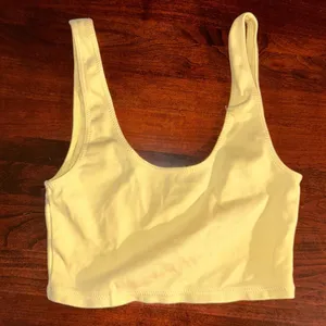Aritzia Wilfred Free Yellow Cropped Tank Top thumbnail 1