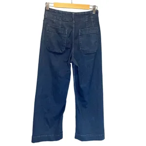 Anthropologie Maeve the Colette Dark Wash Wide Leg Cropped Jeans - size 28 thumbnail 2