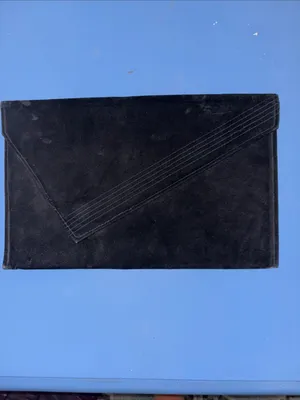 Vintage Red Leather Envelope Clutch thumbnail 3