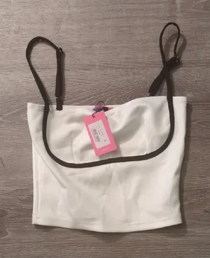 Edikted White Black Crop Top Size Small thumbnail 1