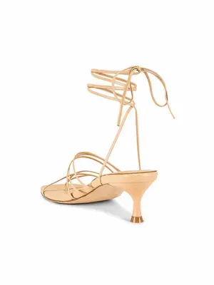 LPA Lucia Heel in Nude, Ankle-Tie Strappy Kitten Heel Sandal in Nude, size 6.5 thumbnail 2