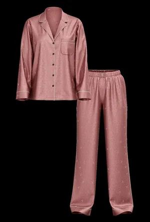 New VICTORIA'S SECRET Glazed Satin Dew‎ Drop Long Pajama Set thumbnail 1