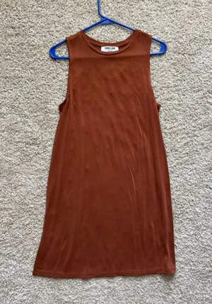 Double Zero Burnt orange sleeveless tshirt dress thumbnail 1