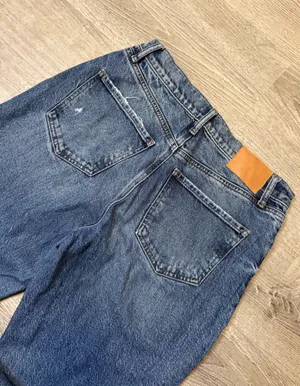 Express high rise straight ankle jeans thumbnail 4