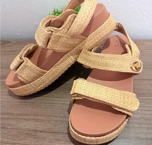 A New Day Tan Woven Strap Sandals thumbnail 1