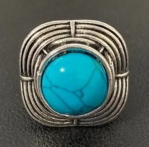 Silver and Turquoise Ring Size 10.25 thumbnail 1