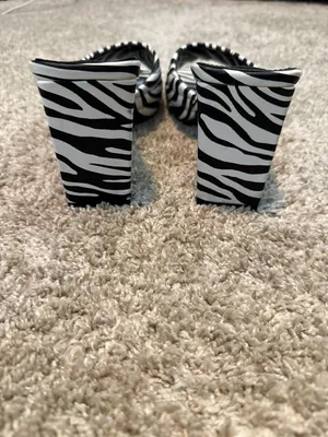 Zebra Print Mules size 9  thumbnail 4