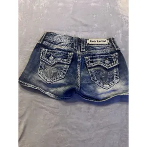 Rock Revival Kai Sequin & Rhinestone Bling Jean Shorts - Size 25 thumbnail 16