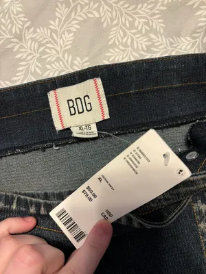Urban Outfitters mini asymmetrical denim skirt with button closure thumbnail 5