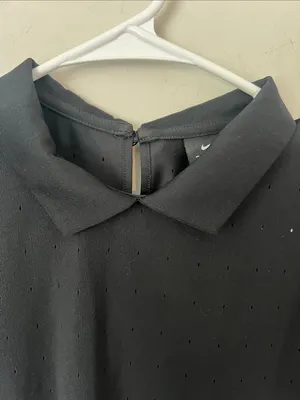 Nike Dri-FIT Black Perforated Golf Polo Top Women’s M 🔲 thumbnail 4