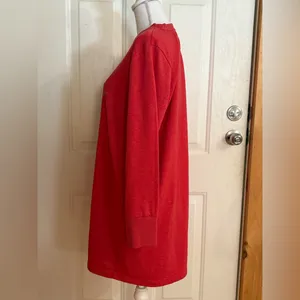 Tommy Hilfiger Sweatshirt Dress Large Center Logo Red Women's Medium thumbnail 3
