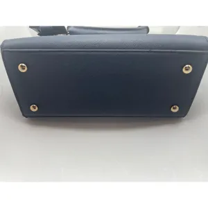 Dune London Navy Blue Structured Satchel Handbag Gold Hardware Women's Purse thumbnail 5