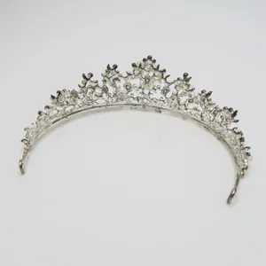 Wedding Tiara - Azazie Avenetian Rhinestone and Pearl Tiara thumbnail 7