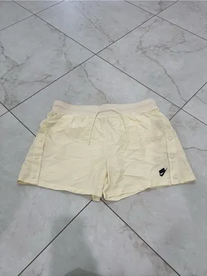 Nike Pale Yellow Sportswear Side Button Shorts Size XXL thumbnail 2