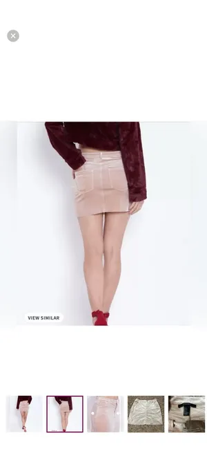 Forever 21 Tan and White Mini Skirt Casual thumbnail 7