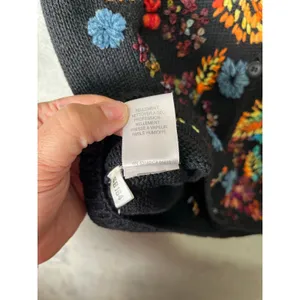 Vintage Floral Embroidered Vest Boho Cottagecore Grandmacore Whimsical PL Ramie‎ thumbnail 8