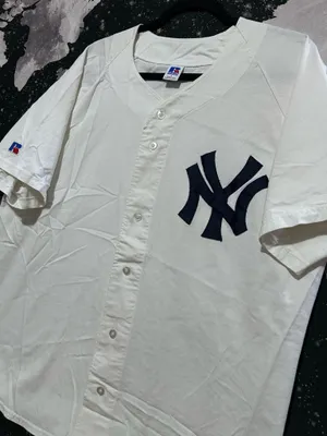 Russell Athletic New York Yankees Button Up Home Jersey thumbnail 2