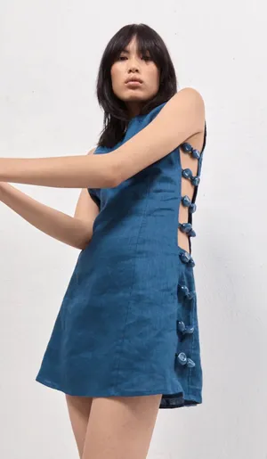 VRG GRL linen cutout dress thumbnail 1