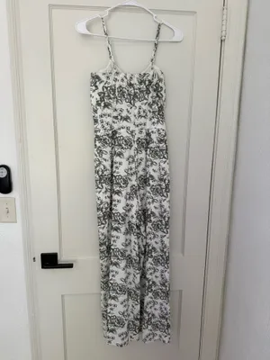 Floral Toile Green Cocktail Jumpsuit thumbnail 4