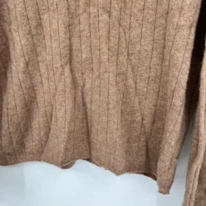 Naadam 100% cashmere brown tan pullover collared sweater women's size medium thumbnail 3