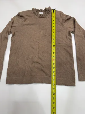 J. Crew Cotton Blend Brown Crewneck Sweater thumbnail 3