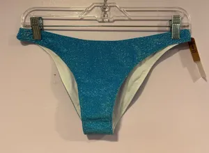 NWT blue sparkle PINK Victoria’s‎ Secret bikini bottoms thumbnail 1
