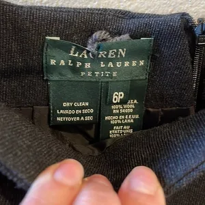 Ralph Lauren 100% Wool Mini Skirt Classic Preppy Style‎ Grey Black 6P thumbnail 5
