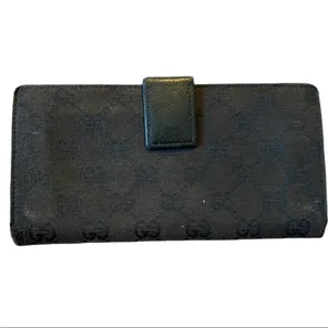 Gucci Authentic Signature GG Black Folding GG Wallet thumbnail 2