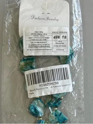 Fashion Jewelry Turquoise Shell & Starfish Charm Necklace - Women Jewelry thumbnail 2