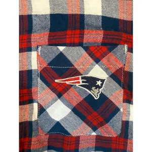NFL New England Patriots Flannel Shirt Womens Large thumbnail 4