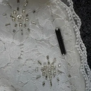 Abercrombie & Fitch White Floral Lace Beaded Pearl Shorts 1V1974 Womens L NEW thumbnail 9