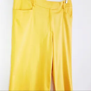 Yellow wide legs capris Size 12 thumbnail 3
