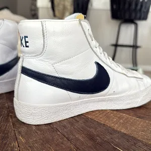 Nike Zoom Blazer Mid ISO SB Orange Label White/Navy Leather w/ Exposed Tongue thumbnail 6