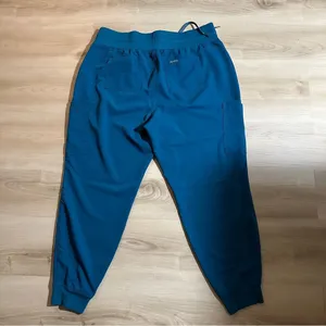 Jaanuu‎ Women's 13 Pocket Teal Scrub Jogger Sz XLP Antimicrobial thumbnail 2