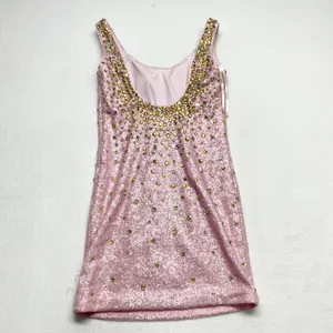 La‎ Femme Sequin Crystal Mini Dress Womens Sz 6 Pink Glam Homecoming Y2K thumbnail 12