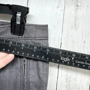 Theory Pants Women Size 6 Slim Split Straight Mid Jeans‎ Washed Gray Zip Pockets thumbnail 4
