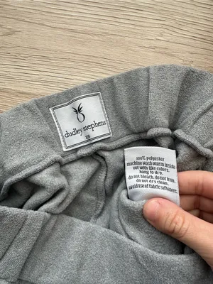 Dudley Stephens Women’s Gray Jogger Pants Elastic Waist Pockets Green Logo XS thumbnail 4