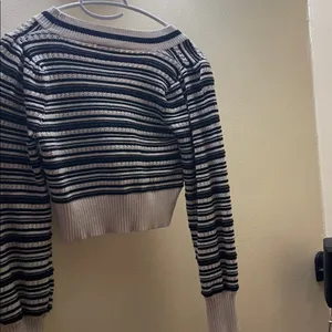 SO Me Ribbon Button Crop Cardigan Black thumbnail 10