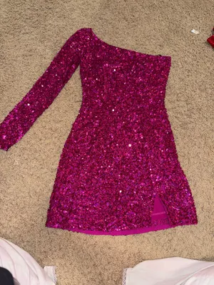 Sherri Hill Pink Sequin Dress thumbnail 3