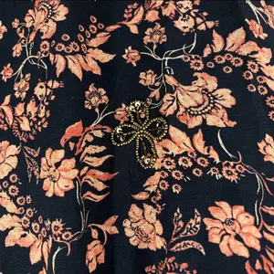 Free People Made Ya Look Sparkle Black Printed Mini Dress Size: Large thumbnail 12