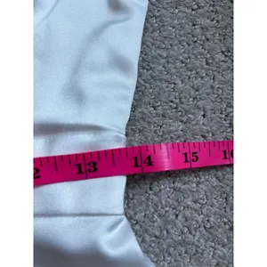 NWT IEENA Mac Duggal Mini Dress 6 White‎ One Shoulder Satin Bow Bridal #B865 thumbnail 7