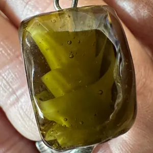 Artisan Chartreuse and Olive Earrings Green thumbnail 4