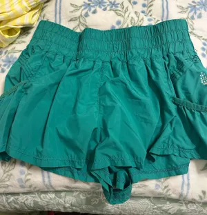 Turquoise free people movement shorts  thumbnail 1