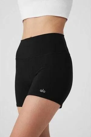 Alo Vapor Fierce Black Airbrush High Waist 4 Way Biker Shorts Women Size XS thumbnail 1