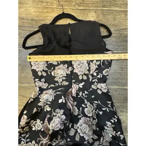Kate Spade New York Lillianne dress Black Floral Mesh Neckline Size XS Cocktail thumbnail 10
